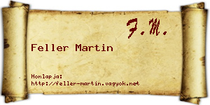 Feller Martin névjegykártya